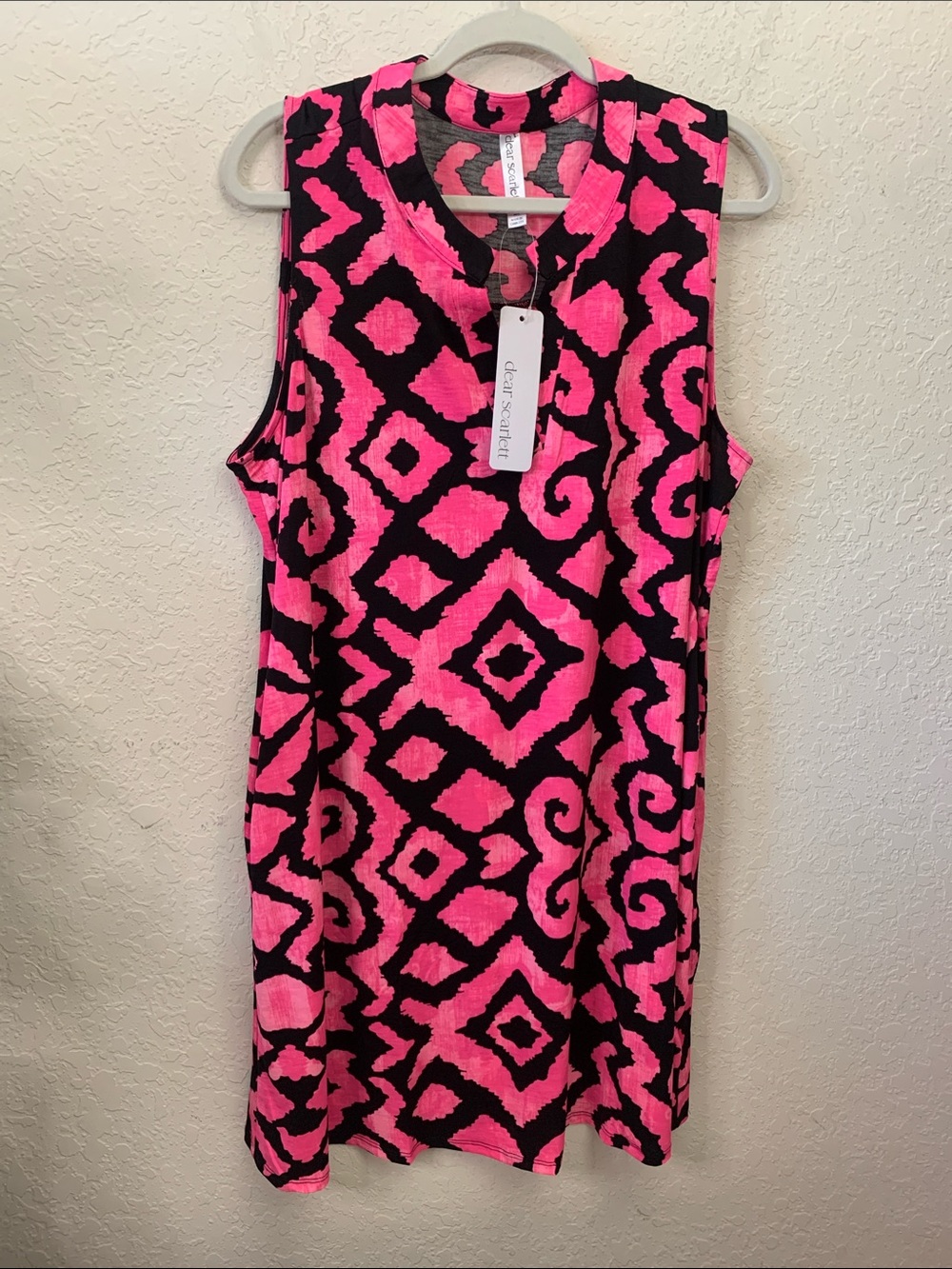 Scarlett Pink and Black Abstract Floral Blouse